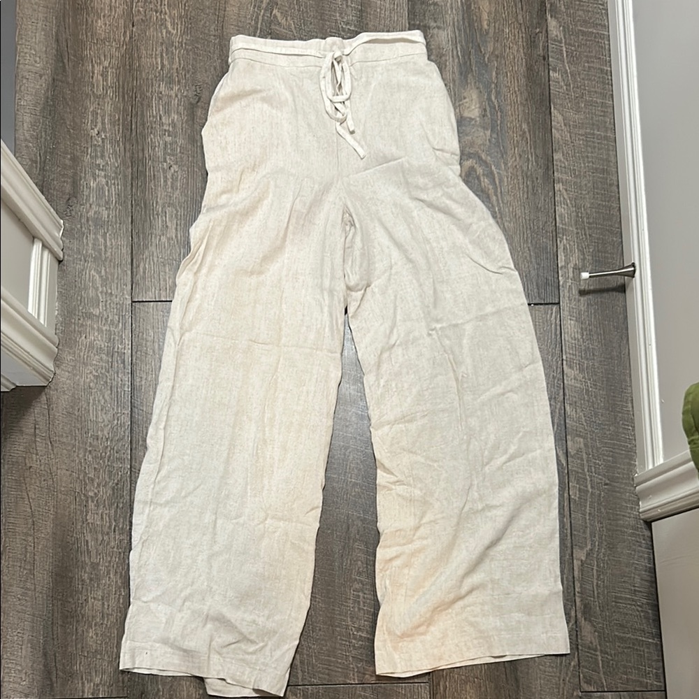 Wide Leg Linen Pant
